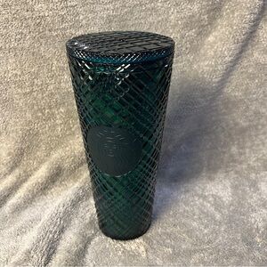 Starbucks Holiday Emerald Green Jeweled Tumbler Cold Cup 24oz